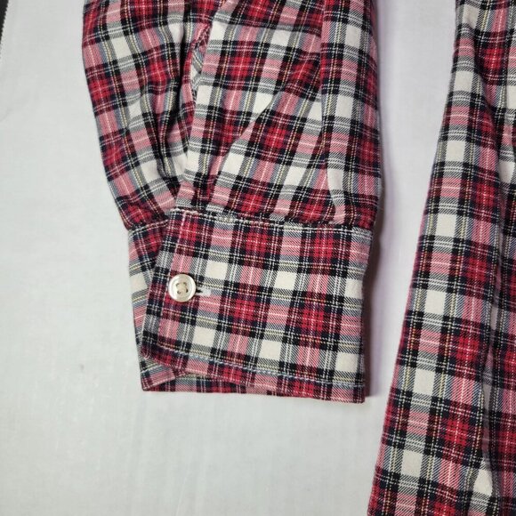 G.H. Bass & Co. Women Red Cotton Plaid Heritage Button Up Shirt Size M - Picture 6 of 10